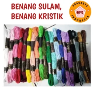 Benang sulam benang kristik harga per pcs ikat