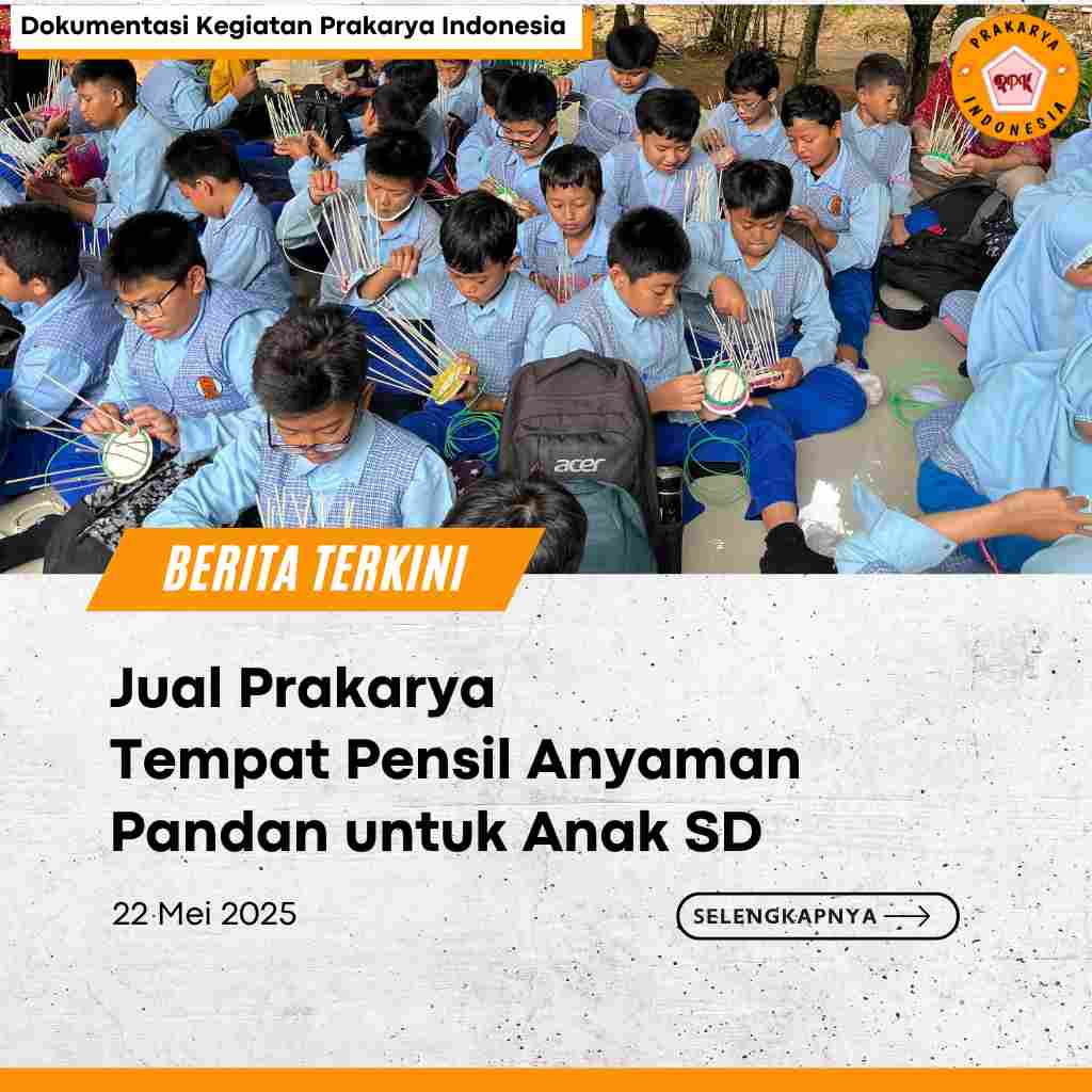 Jual Prakarya Tempat Pensil Anyaman Pandan untuk Anak SD