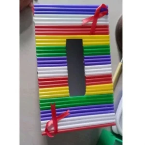 Tempat Tisu koran sedotan anyaman prakarya