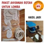 Paket bahan anyaman rotan bentuk mainan