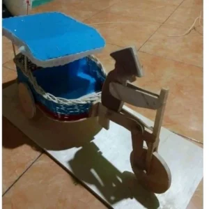 Paket bahan anyaman rotan bentuk mainan