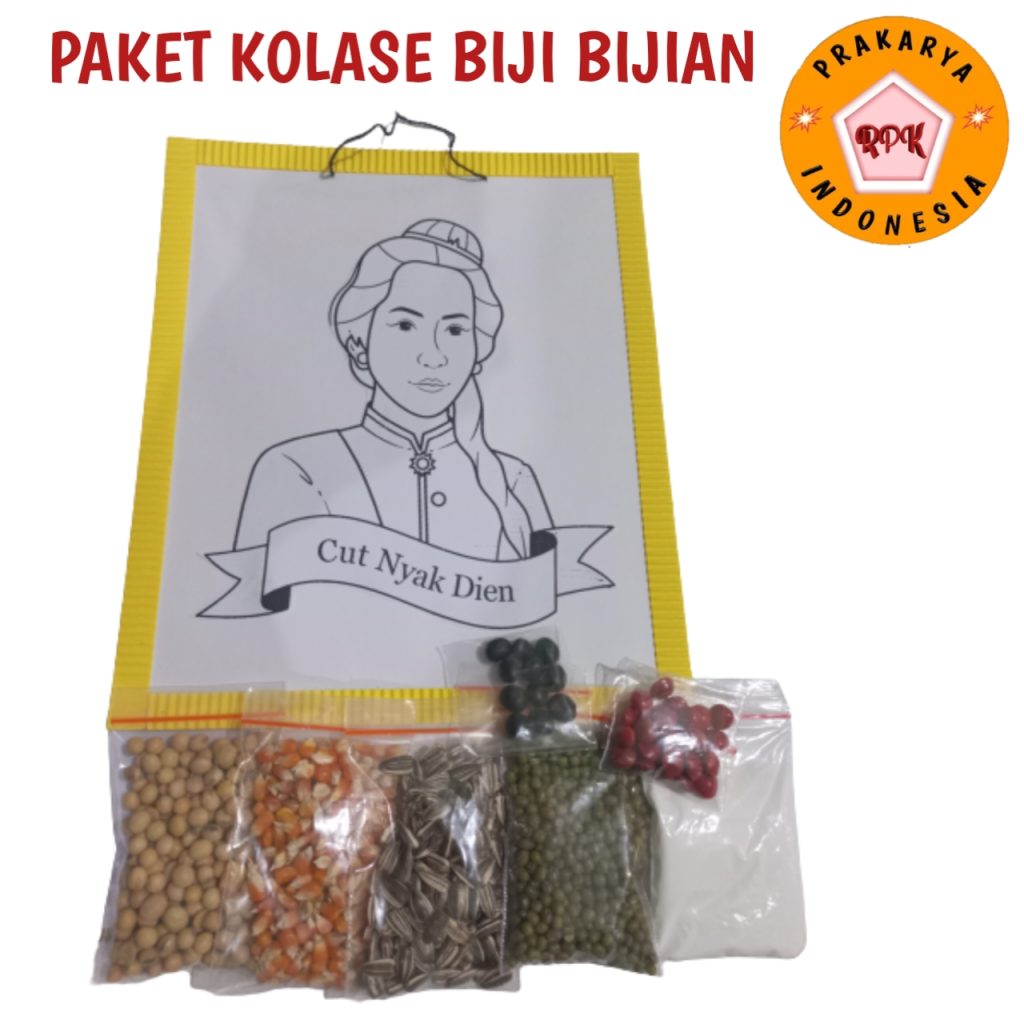 Toko Perlengkapan Kolase Biji-Bijian Lengkap untuk Guru dan Siswa