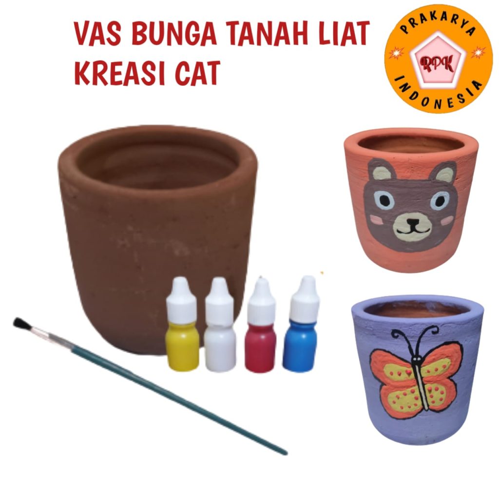 Vas Tanah Liat untuk Prakarya Tugas Sekolah SD SMP