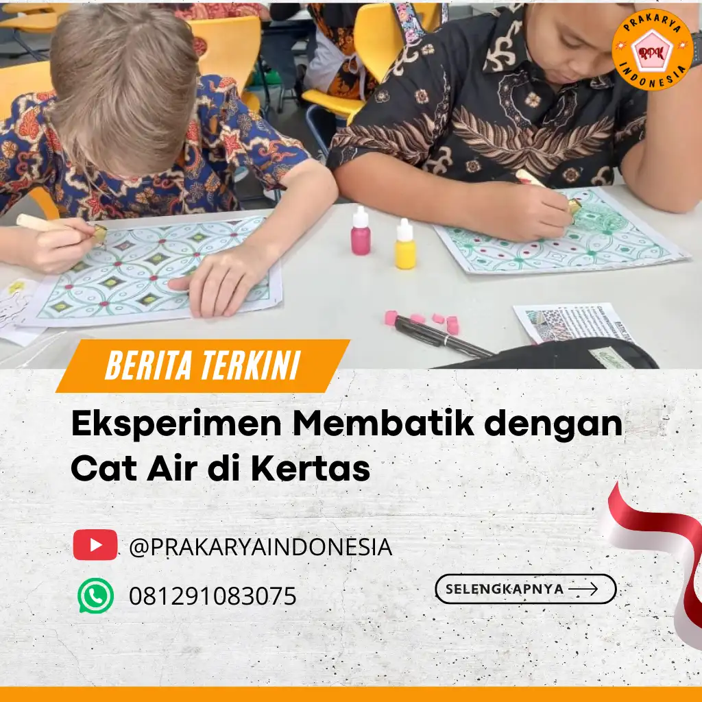 Eksperimen Membatik dengan Cat Air di Kertas