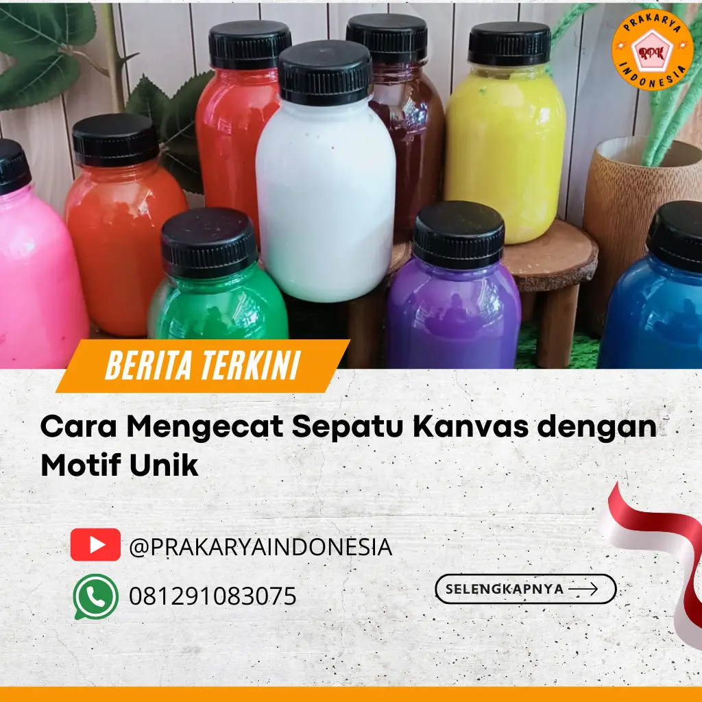 Cara Mengecat Sepatu Kanvas dengan Motif Unik