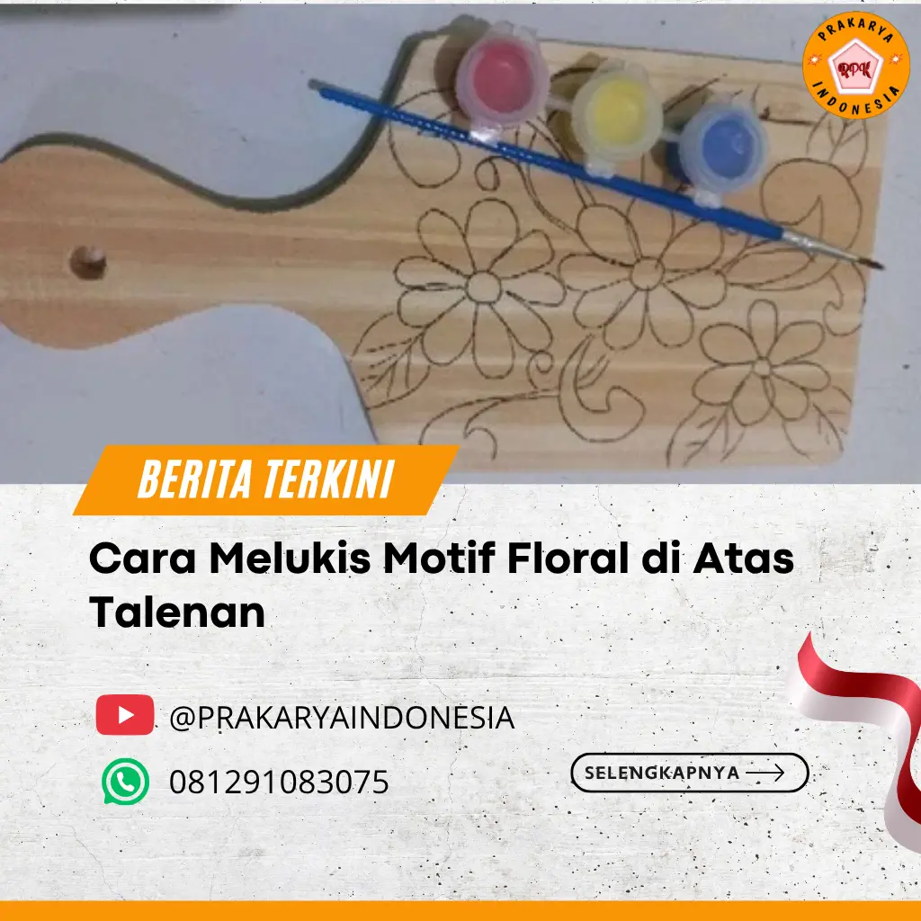 Cara Melukis Motif Floral di Atas Talenan