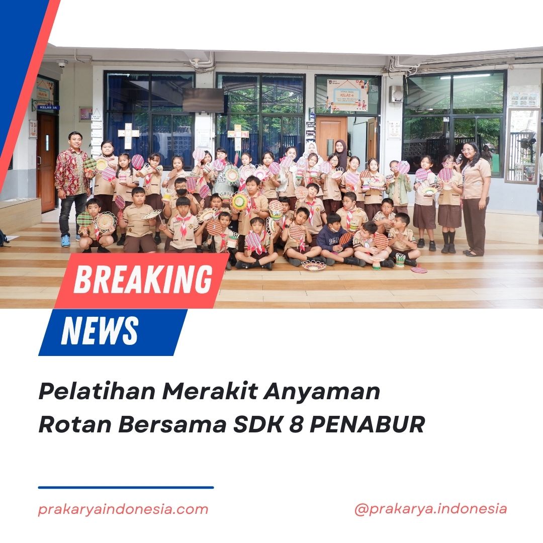pelatihan anyaman rotan sdk 8 penabur